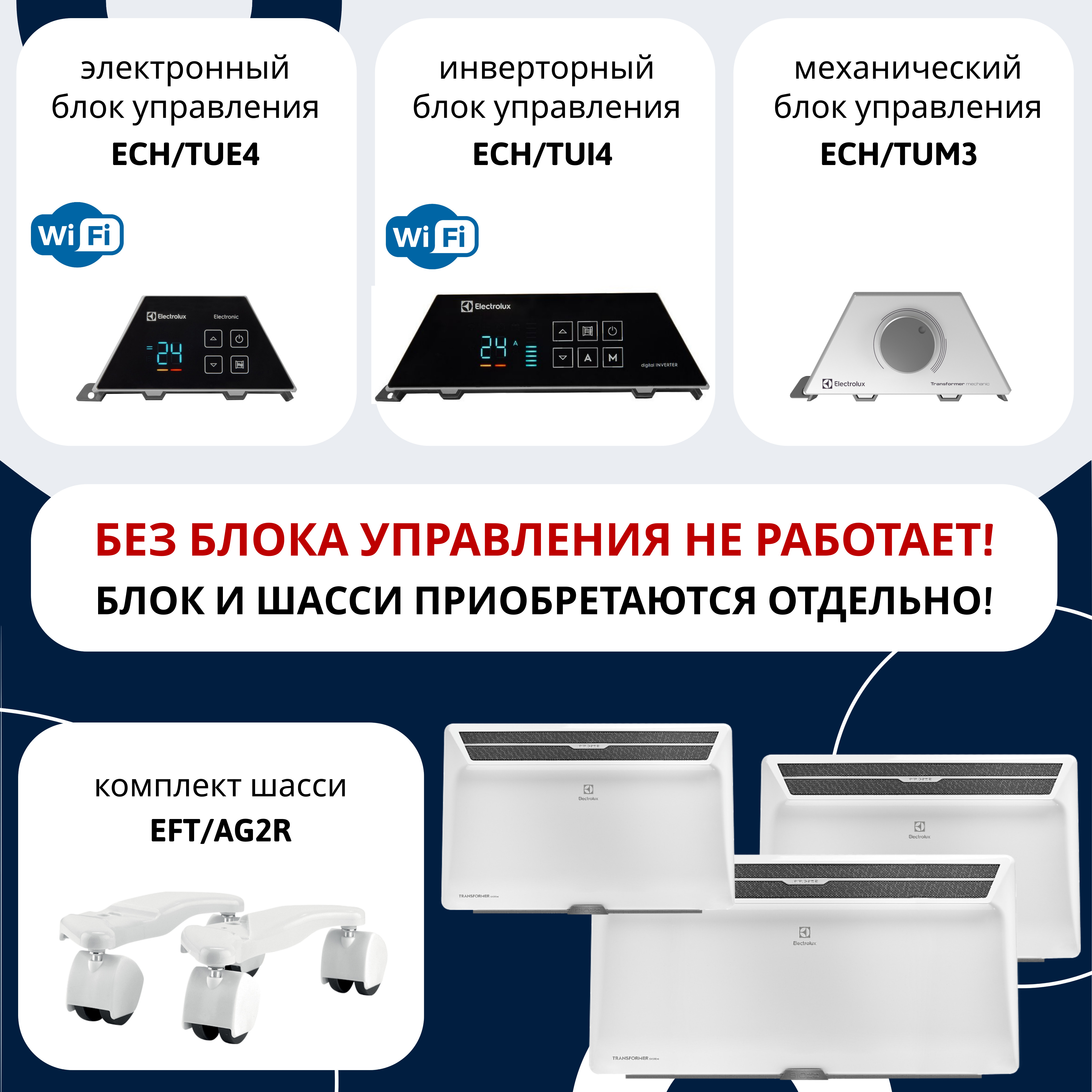 Модуль отопительный Electrolux серии Air Gate Transformer ECH/AG2-2000 T + шасси EFT/AG2R в компании ICEКОХИНОР