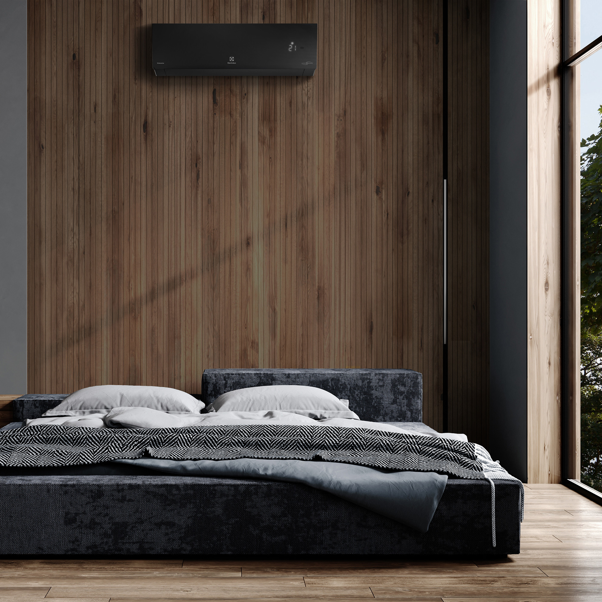 Сплит-система инверторного типа Electrolux Enterprise Super DC EACS/I-24HEN-BLACK/N8_24Y комплект в компании ICEКОХИНОР